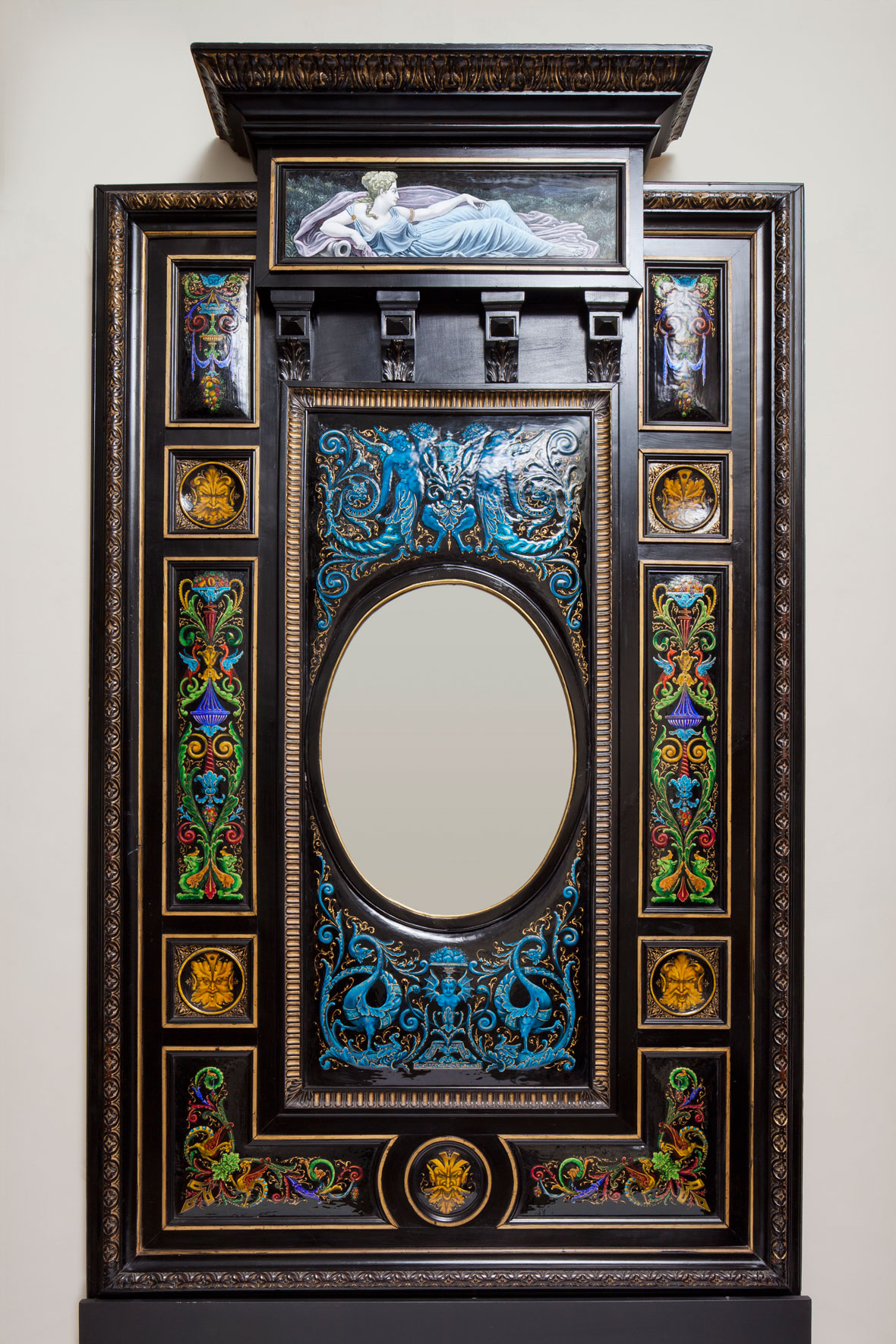 Large Enamel Mirror